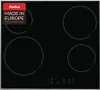 A black glass ceramic hob with four cooking zones and control buttons at the bottom. Produktbild-Vorschau