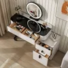 WOLTU Schminktisch mit LED, Glasplatte,  Seitenschrank, Produktbild-Vorschau 3