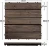 Yaheetech 30x30 cm Fliesen Outdoor & Indoor Holzfliesen Produktbild-Vorschau 3