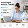 Stolný ventilátor s osciláciou 90° – Tichý ventilátor s 3 Náhľad obrázku produktu 7
