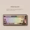 A top-down view of a mechanical keyboard with RGB backlighting. Anteprima dell’immagine prodotto