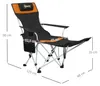 Lot de 2 chaises de camping pliables avec repose-pieds Voir les images du produit 3