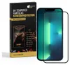 A product box for a screen protector is shown next to a smartphone with the screen protector applied. Produktbild-Vorschau