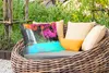 MuchoWow® Outdoor Kissen - Wasserfall - Bäume - Rosa - Produktbild-Vorschau 3