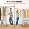 HOKEEPER Schwerlast Kleiderstange auf Rollen, Doppelter Produktbild-Vorschau 3