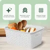 Novaliv 6x úložný kôš v ratanovom vzhľade bez veka | biely Náhľad obrázku produktu 6
