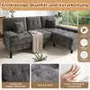 Merax L-Form Ecksofa mit Schlaffunktion, 3-Sitzer Chenille Produktbild-Vorschau 13