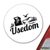 Huuraa Aufkleber Usedom Strandmotiv 10cm rund Sticker Produktbild-Vorschau 2