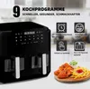 EUGAD Heißluftfritteuse mit 2 Schubladen, 9L, 9 Programme, Produktbild-Vorschau 2