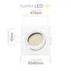 Sweet LED Einbaustrahler flach dimmbar schwenkbar eckig Produktbild-Vorschau 2