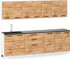 ULWEHOME | Küchenzeile 260 cm Eiche Wotan, Küchenmöbel-Set Produktbild-Vorschau 3