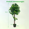 COSTWAY Kunstpflanze 114 cm, künstliche Pflanze Produktbild-Vorschau 3