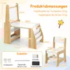 COSTWAY Kindertisch, Kindersitzgruppe mit Whiteboard, Produktbild-Vorschau 3