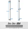 JOHO Asta doccia 100 cm in acciaio inox Asta doccia Anteprima dell’immagine prodotto 7