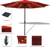 Aopunly Parasol Parapluie 270 cm avec LED solaire, pliable Voir les images du produit 5
