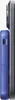 A blue power bank is placed next to a gray smartphone. Produktbild-Vorschau