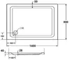 Schulte Duschwanne Adria 140x80 cm, Sanitäracryl Weiß, Set Produktbild-Vorschau 5