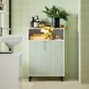 SoBuy BZR138-GR Badkommode Badezimmerschrank Midischrank Produktbild-Vorschau 2