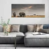 DEQORI Hybrid Leinwand Bild 150x60 cm 'Savannen Dämmerung' Produktbild-Vorschau 3