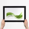 Bild 30x20 MDF-Rahmen, Wandkunst grüne Welle Produktbild-Vorschau 3
