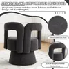 Sweiko 360 Grad drehbare Kuschelfass-Akzentstühle, runde Produktbild-Vorschau 4