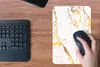 MuchoWow® Mauspad Mousepad Marmor - Gold - Weiß - Chic Produktbild-Vorschau 4