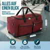 Monzana® Sac De Voyage à roulettes Rouge - Sac de sport 85L Voir les images du produit 5