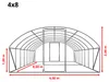 Serra Tunnel TOOLPORT con porta a battente, 4x8m telo in PE Anteprima dell’immagine prodotto 10