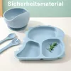 Kindergeschirr-Set, Kleinkind-Besteck, Silikonschüsseln, Produktbild-Vorschau 5