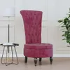vidaXL Chaise rembourrée à haut dossier vin rouge velours Voir les images du produit 2