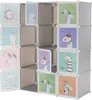 Kondela Modularer Kleiderschrank für Kinder Hakon - grau / Produktbild-Vorschau 10