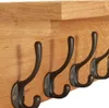 vidaXL Wandgarderobe 90x16x16 cm Massivholz Eiche Produktbild-Vorschau 5