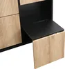 A close-up view of a wooden cabinet with a black interior and a drawer pulled out. Náhled obrázku produktu