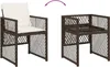 vidaXL 7-tlg. Garten-Essgruppe mit Kissen Braun Poly Rattan Produktbild-Vorschau 6
