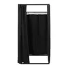 A black freestanding changing room with curtains. Produktbild-Vorschau