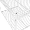 A close-up view of a white metal bunk bed frame, showing the slatted mattress supports and structural elements. Anteprima dell’immagine prodotto