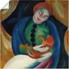 ARTland Poster Mädchen mit Katze II. 1912 Größe: 40x40 cm Produktbild-Vorschau 1