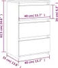 vidaXL Nočný stolík Smoked Oak 40x35x62,5 cm odvodený Náhľad obrázku produktu 8