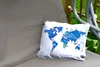 MuchoWow® Outdoor Kissen - Weltkarte - Aquarell - Produktbild-Vorschau 2