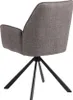 Glenda chaise de salle à manger avec accoudoirs tissu gris Voir les images du produit 14