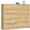 Kommode AKORD K140 Eiche Artisan 138 cm 10 Schubladen B138 Produktbild-Vorschau 1