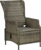 Poltrona da giardino regolabile con cuscini in poly rattan Anteprima dell’immagine prodotto 2