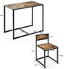 COSTWAY 3 pcs. Bar de cuisine Table haute avec 2 chaises de Voir les images du produit 9
