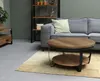 DESIGN Couchtisch Mangoholz Mango Holz Metall Mark rund Produktbild-Vorschau 1