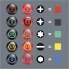 A diagram showing different types of screwdriver bits and their corresponding color codes. Anteprima dell’immagine prodotto