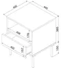 Cama Nachttisch 2 Stk. TRESSE 44x40x53 mattgrün, Produktbild-Vorschau 2