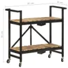 vidaXL Wózek kuchenny 87x36x81 cm lite drewno mango Podgląd zdjęcia produktu 7
