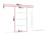 Posuvné interiérové dvere VIGRA 2 - 90 cm, biele Náhľad obrázku produktu 4