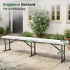 Sekey 2er Set Bierbank Klappbar 8 Personen 183cm Klappbank Produktbild-Vorschau 2
