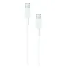 A white USB-C charging cable with two USB-C connectors. Produktbild-Vorschau